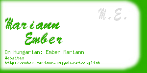 mariann ember business card